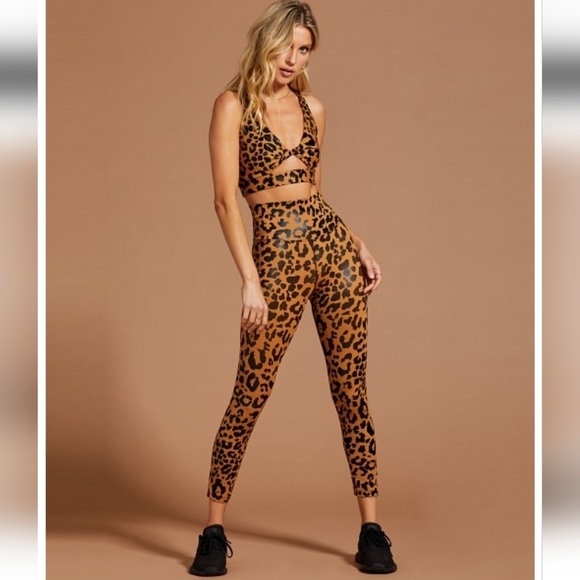 Beach Riot Piper Legging Leopard, M, matching bra also listed - Picture 4 of 11